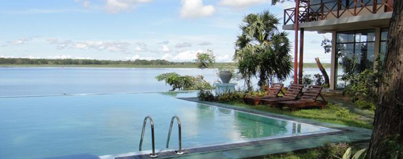 Panoramic View from Oak Ray Lake Resort Tissamaharama