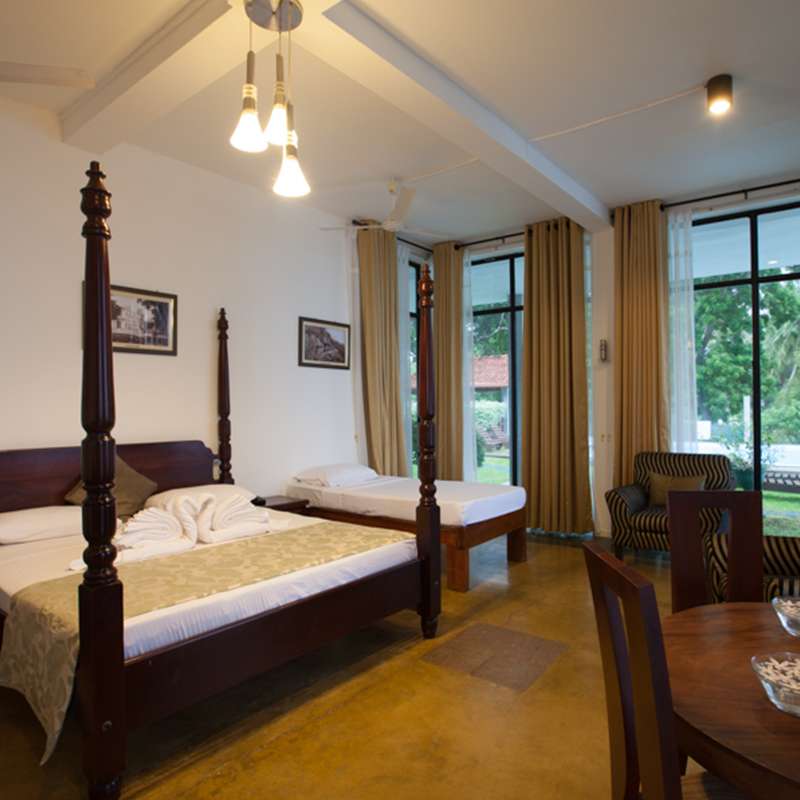 Traditional Room Interior in Oak Ray Lake Resort Tissamaharama