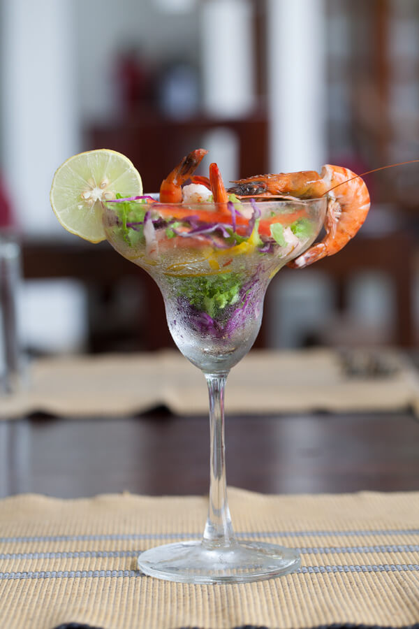 Shrimp Cocktail at Oak Ray Lake Resort Tissamaharama