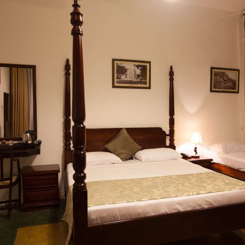 Traditional Interior in a Room at Oak Ray Lake Resort Tissamaharama