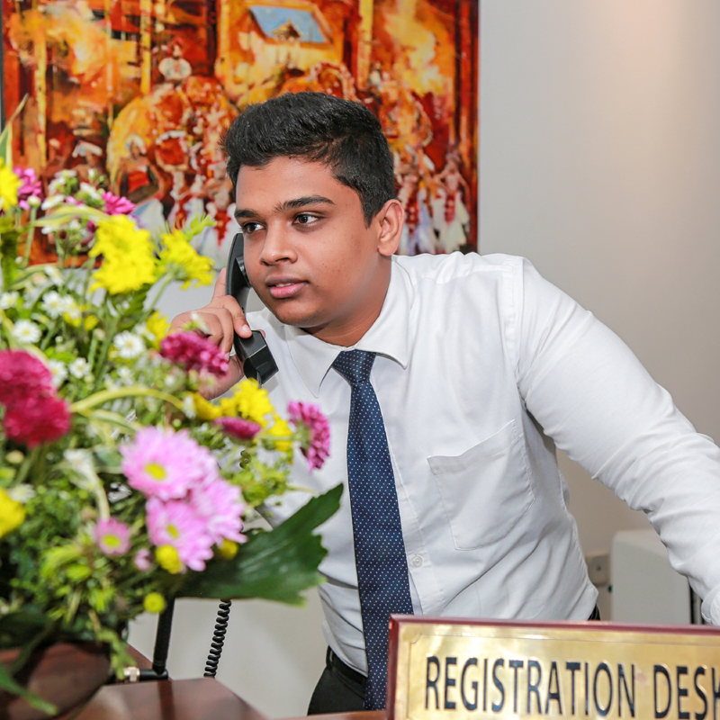 Registration Desk at Senani Hotel