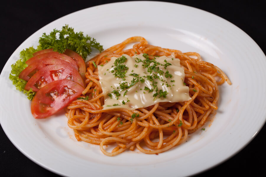 Spaghetti Marinara in Senani Hotel, Kandy